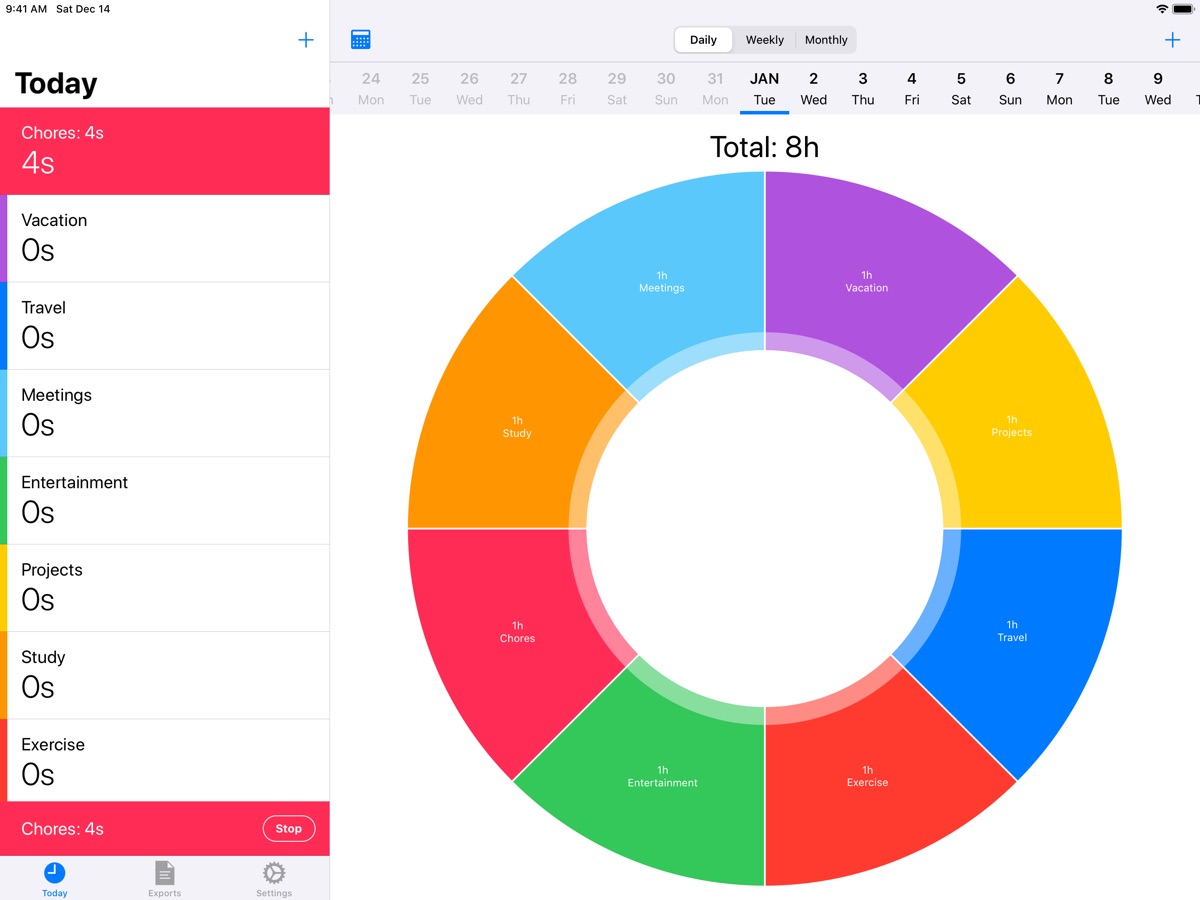 Timesheet! iPad screenshot 1