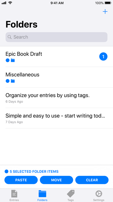 Writer! iPhone screenshot 2